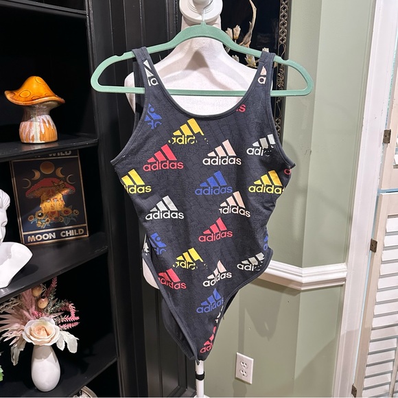 Adidas Multicolor Logo Bodysuit | Size L - Picture 1 of 11